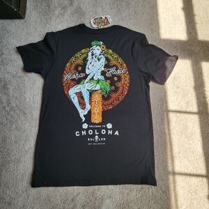 Choloha Black Graphic Tee with Vibrant Design